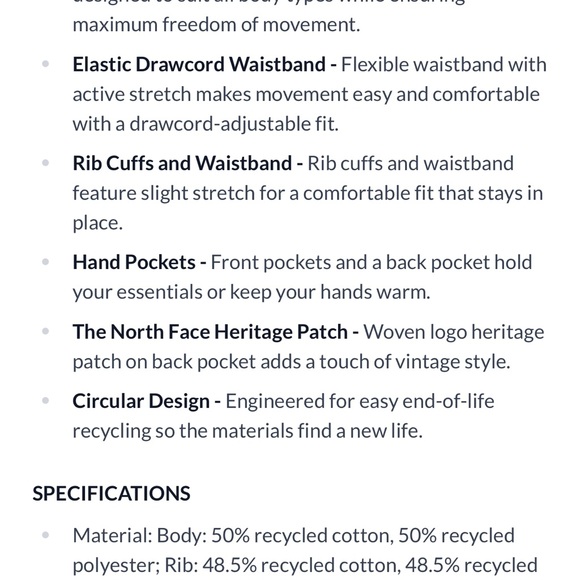 The north face men’s heritage patch jogger - Picture 4 of 6